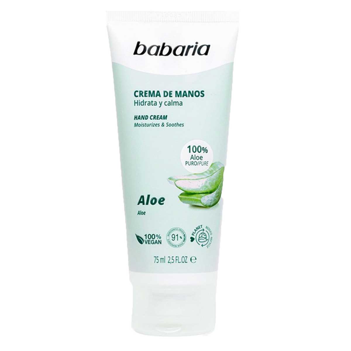 کرم دست مرطوب کننده آلوورا Aloe باباریا babaria مناسب پوست خشک حجم 75 میل
